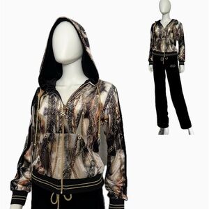 NWT WOMEN'S VELOUR TRACKSUIT 2PC SET HOODED JACKET/STRAIGHT LEG PANTS LOUNGEWEAR